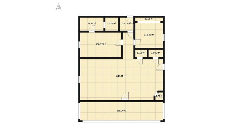 Hunter & Taylors house floor plan 155.76