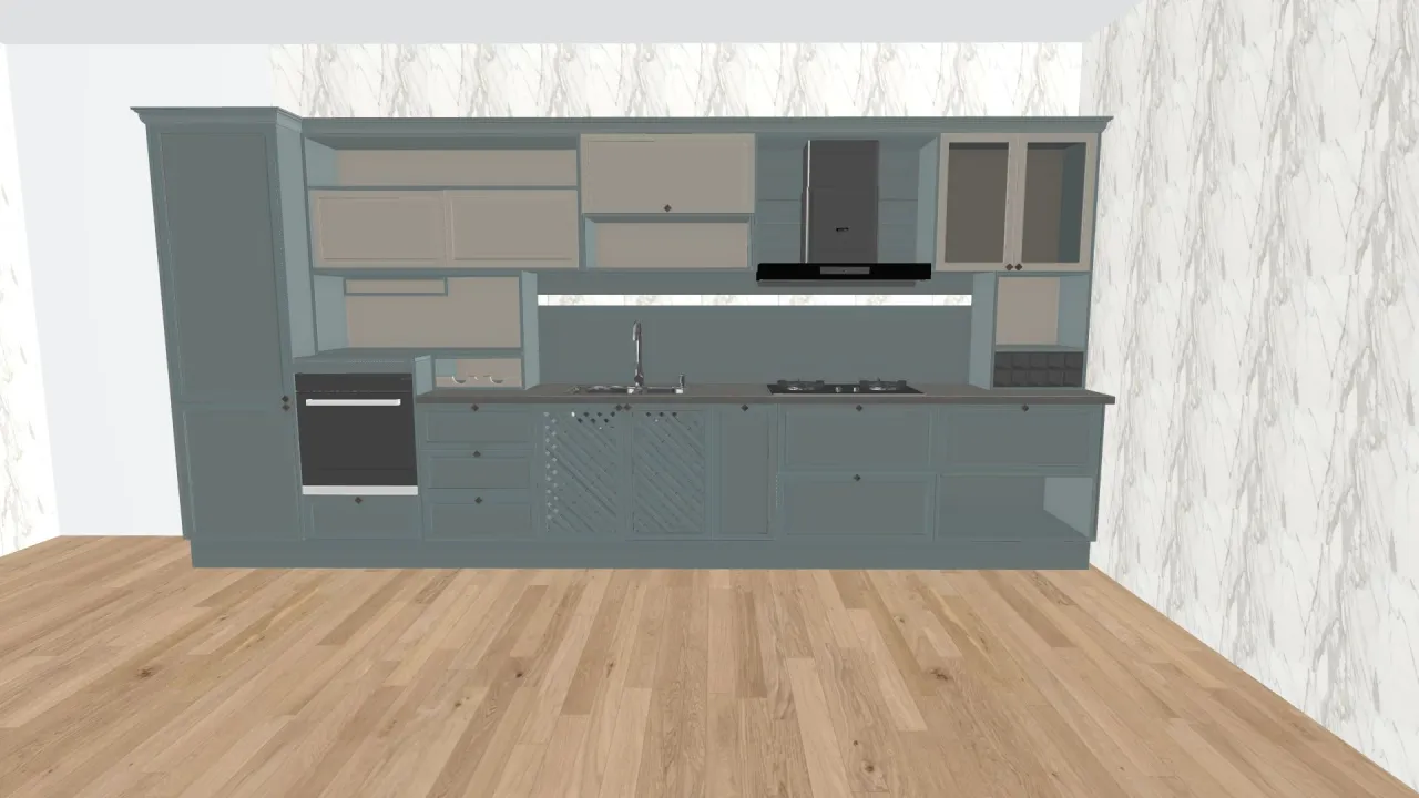 6 kitchens 3d design renderings