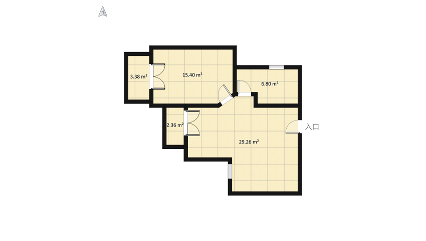 65 Sqm floor plan 65.41