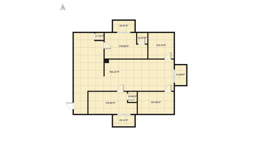 2 bed 2 bath floor plan 157.36