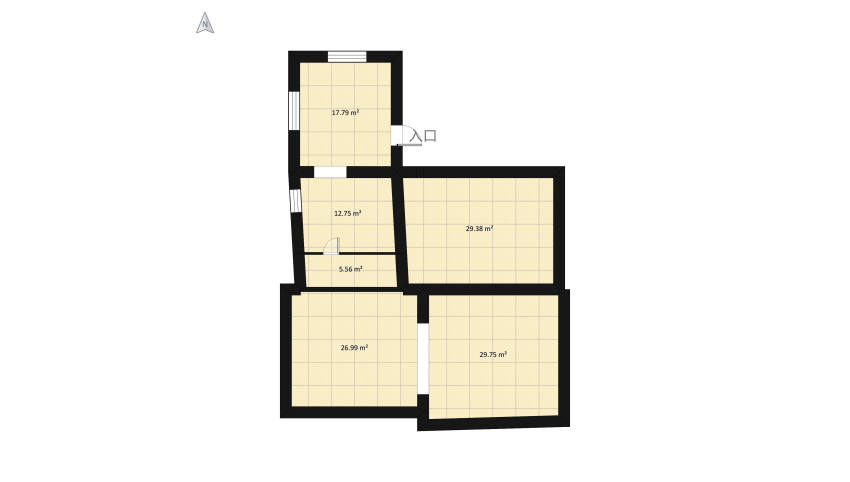 Small guest house in italian countryside floor plan 147.21