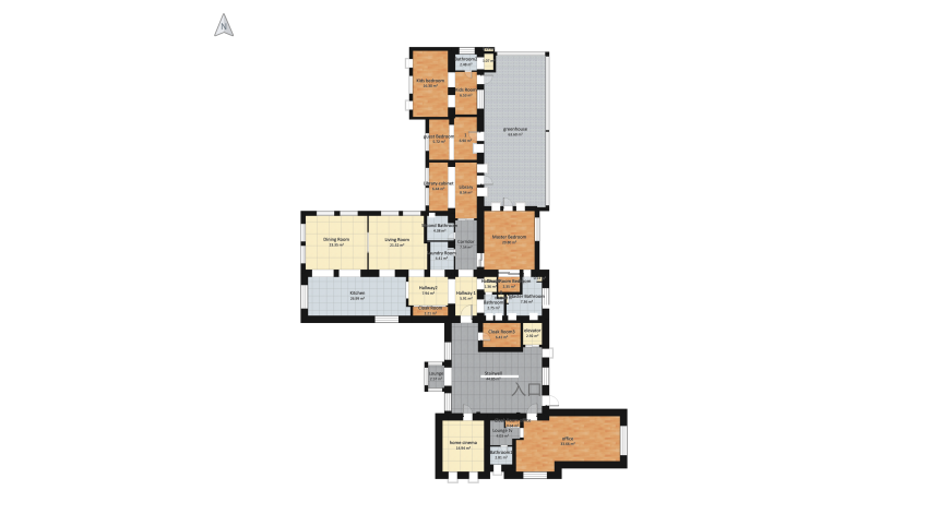 #HSDA2021Residential-House with a winter garden. floor plan 583.85