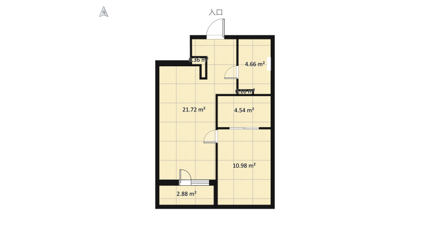 Apartment ＂Black Rive＂ floor plan 51.04