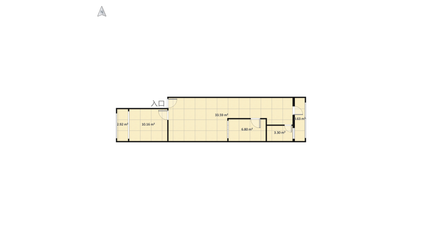 4F-100公分陽台-最終版01(門框) floor plan 64.89