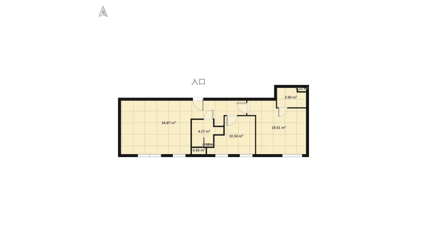 AAA Soho 16 - łazienka(pralka) + garderoba floor plan 81.19