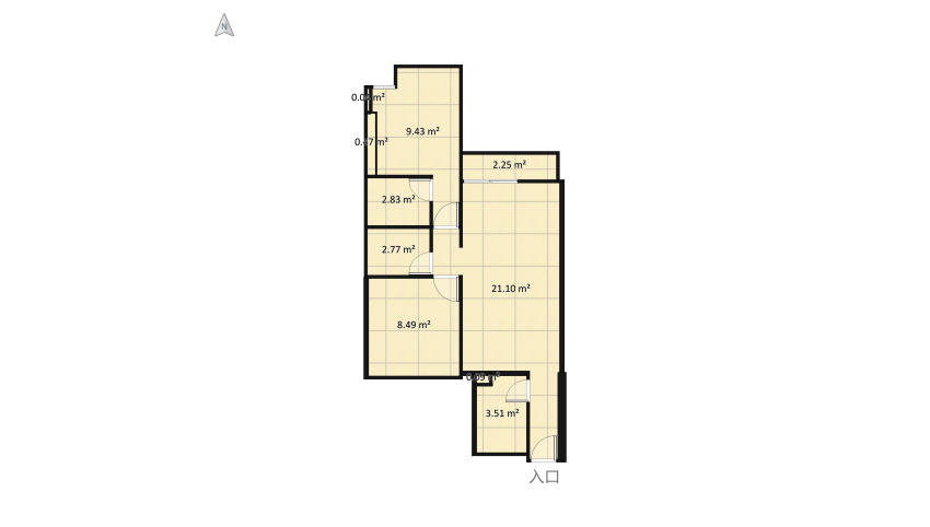 Apartamento Violeta floor plan 55.99