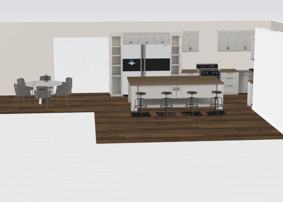 Kitchen floor plan Design Rendering