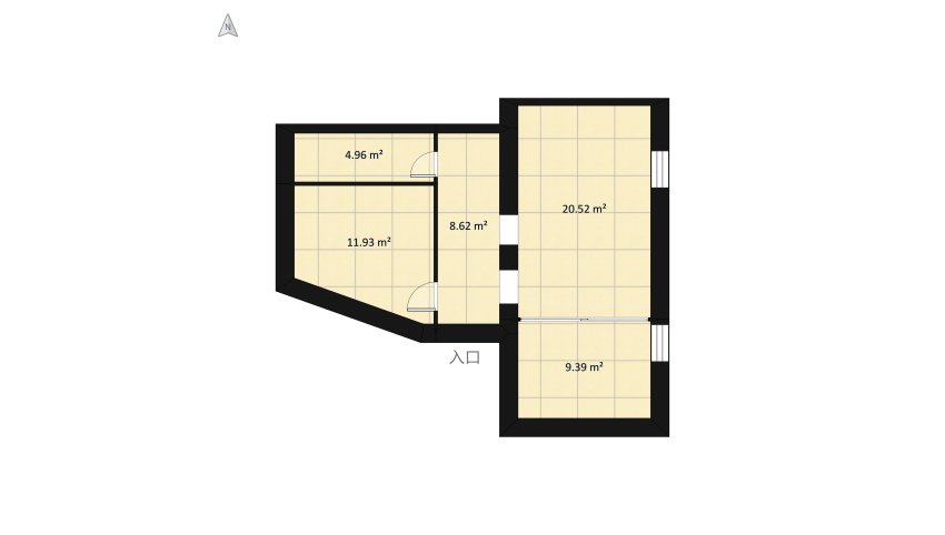 RENDER casa  floor plan 66.91