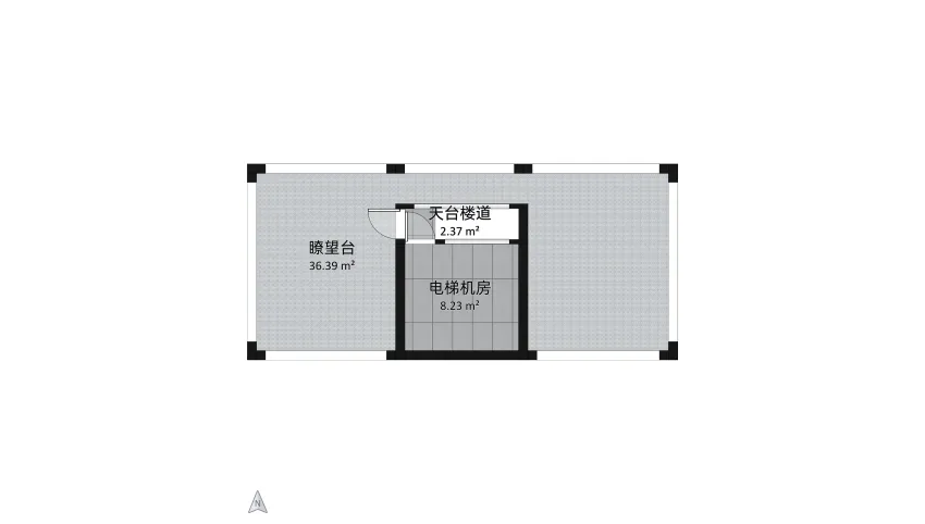 芦花村二组_楼梯电梯房后_合规 floor plan 786.19