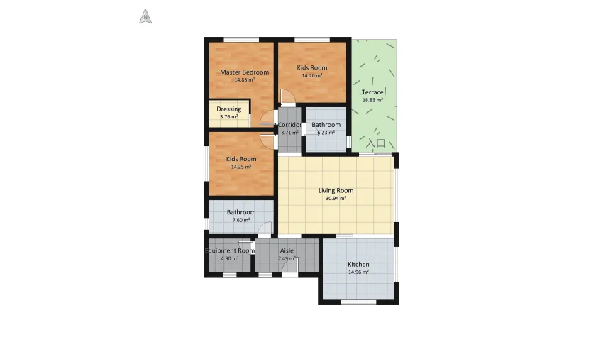 Proiect casa V24 floor plan 140.63
