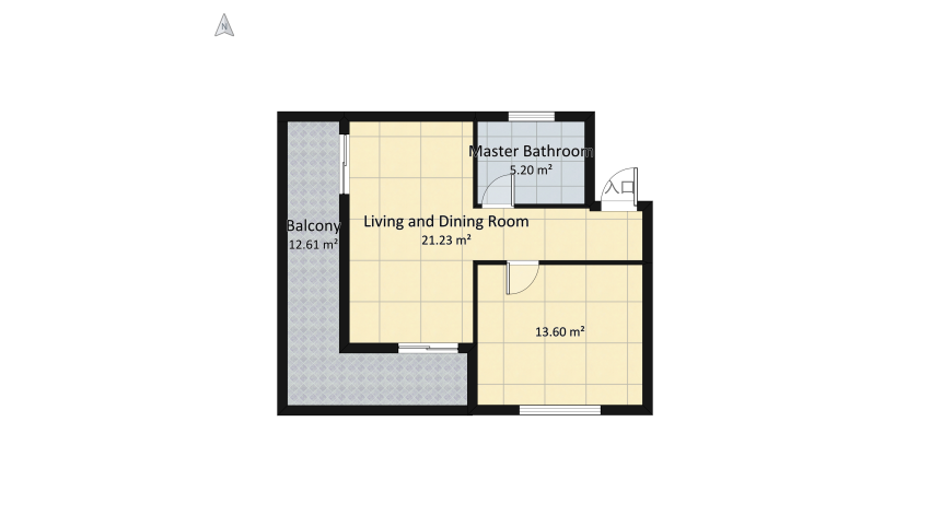 Appartamento n.1 floor plan 59.87
