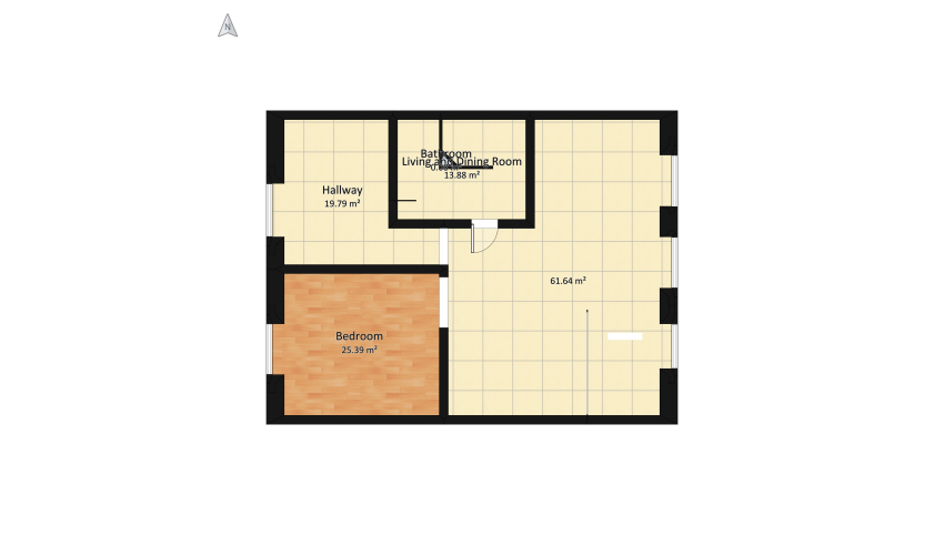 Exposed brickwall with indoor firepit floor plan 137.12