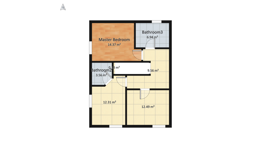 Tentativa T3 -  bunkebeds floor plan 142.68