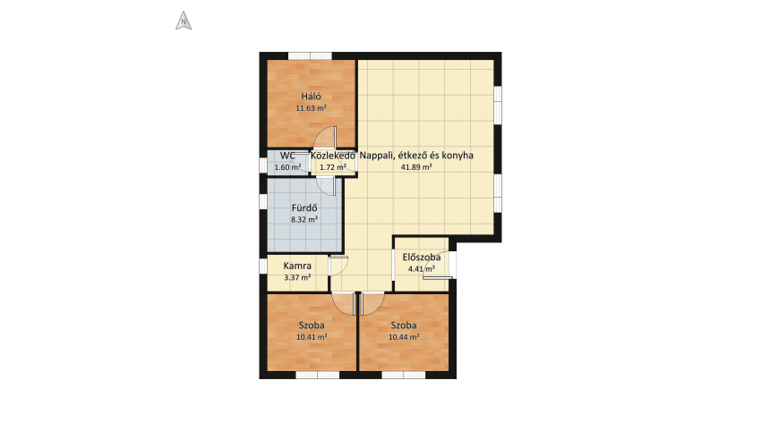 Ház 2.1 (saját terv) floor plan 103.66
