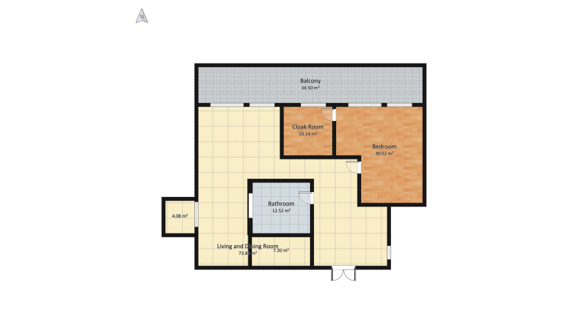 Small and cozy floor plan 174.71