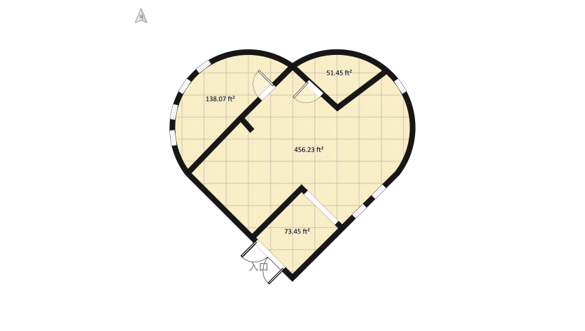 #ValentineContest | house valentine design  floor plan 64.91