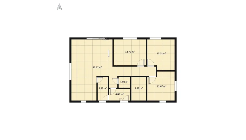 Casa unifamiliala floor plan 97.2
