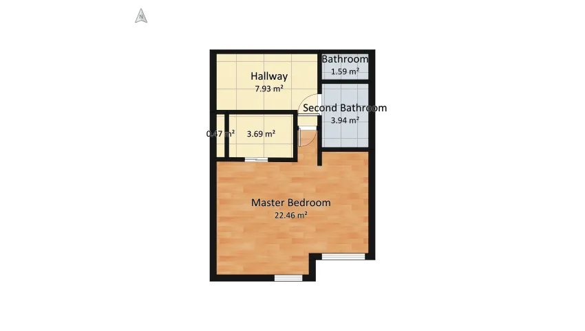 Master bedroom - variante 1 2024 floor plan 40.09