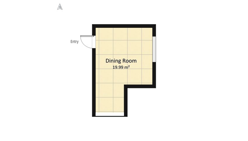 Dining room with feature wall floor plan 22.45