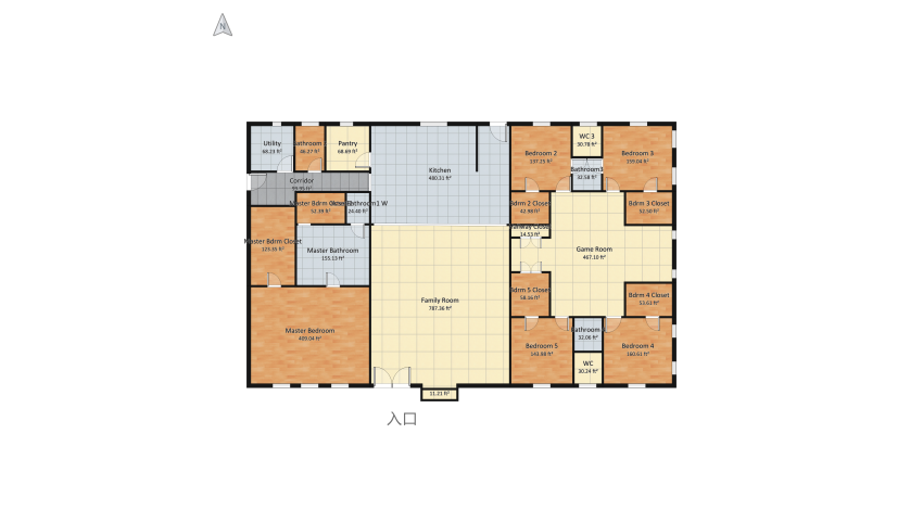 Chandler Residence floor plan 347.65