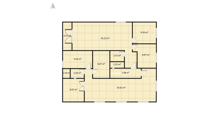 casa con 3 departamentos floor plan 399.36