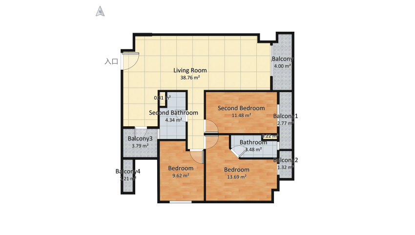 B5-2F floor plan 104.67
