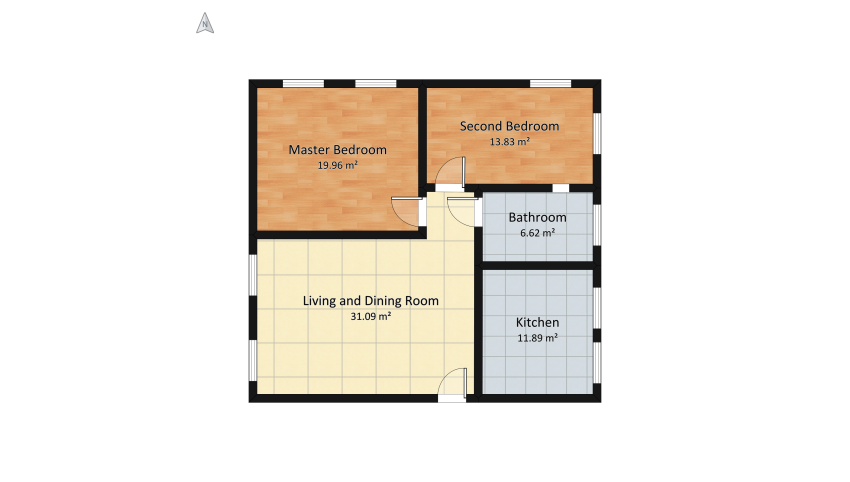 Minerva Apartment floor plan 93.57