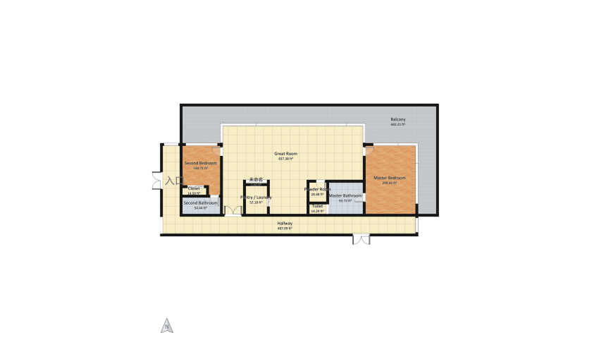 Highrise Apartment floor plan 251.38