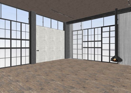 Copy of 8 Industrial Style Tall Single Room Design Rendering