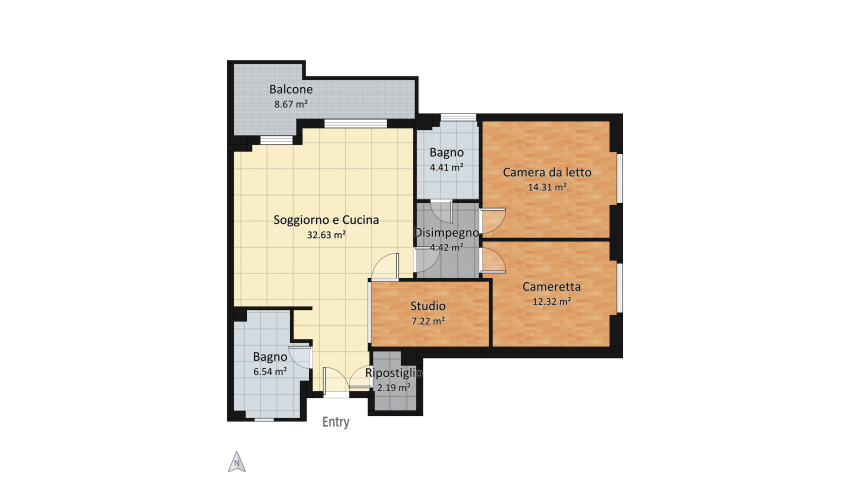 Casetta floor plan 92.71