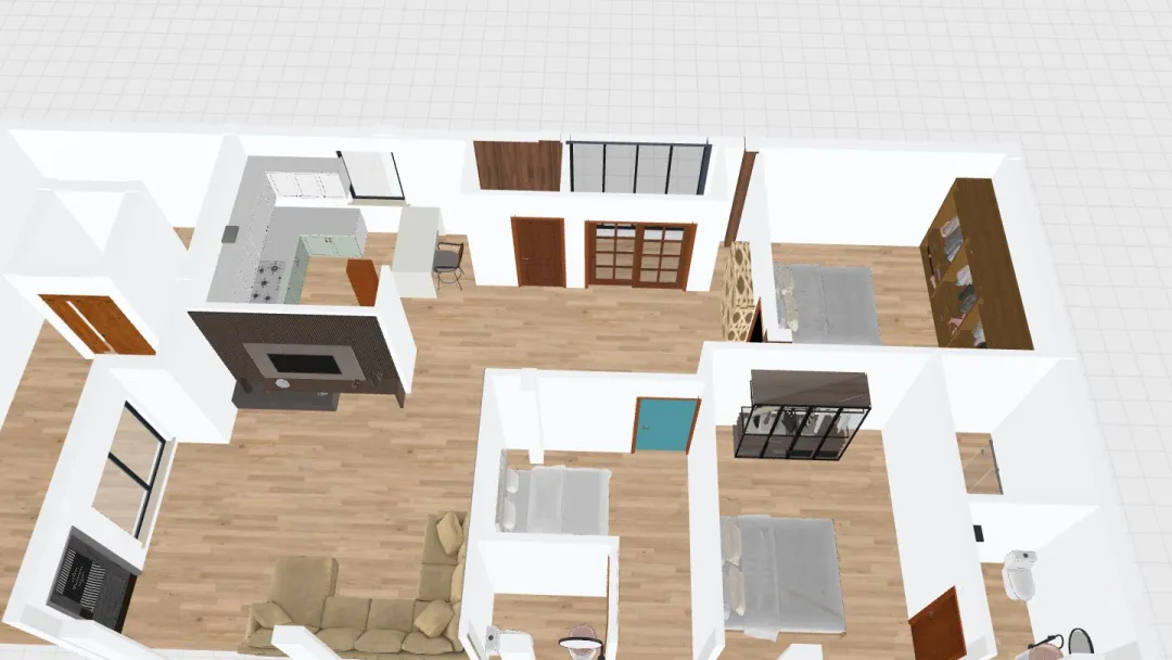 Deepak First Floor Option 1 3d design renderings