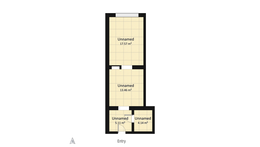 Modern studio floor plan 40.28