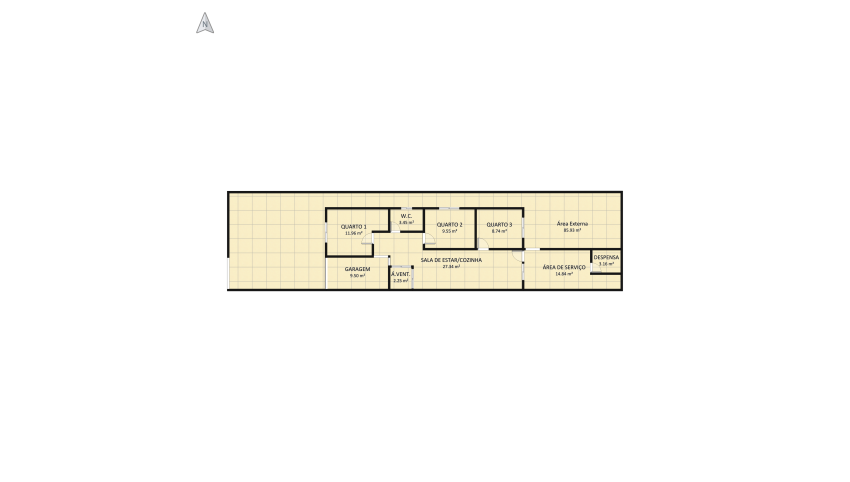 PLANTA 5 (meia garagem) floor plan 191.62
