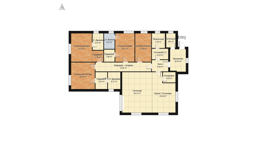 Дом NV 215m2 Mac floor plan 230.34
