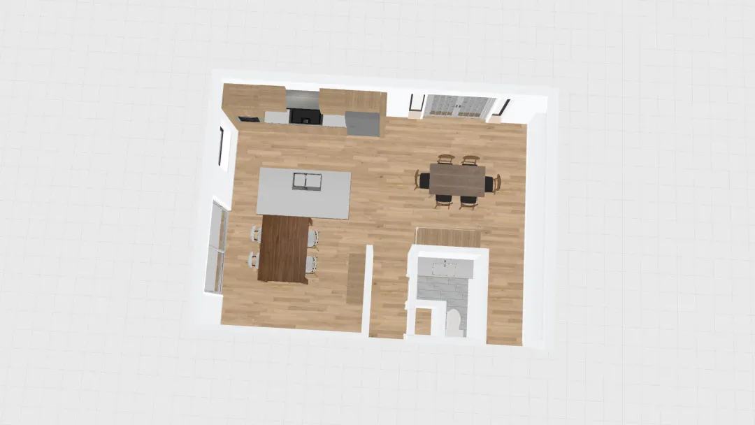 Kitchen Galley 3d design renderings
