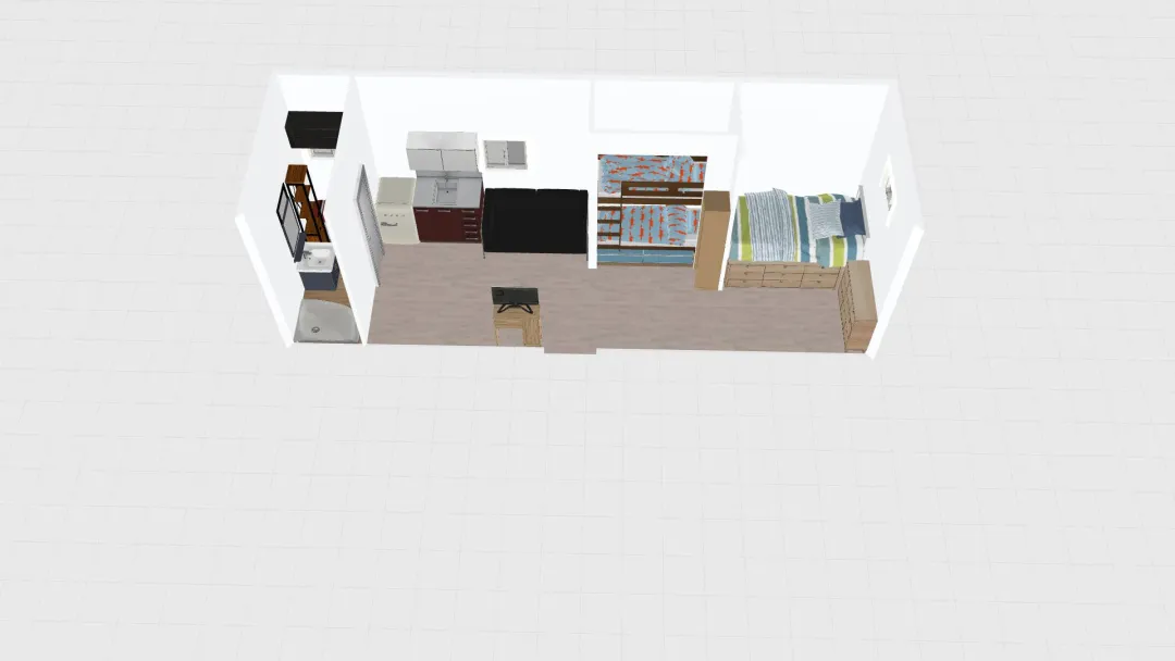 Cvna. c/mesa, camas linea 3d design renderings