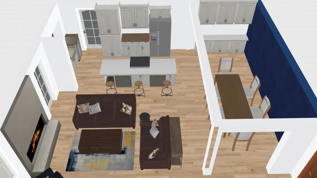 McDonald Living Space Option 2 3d design renderings