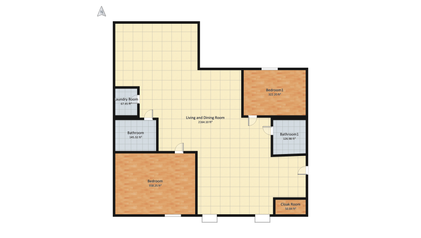 Deluxe Apartment floor plan 342.35