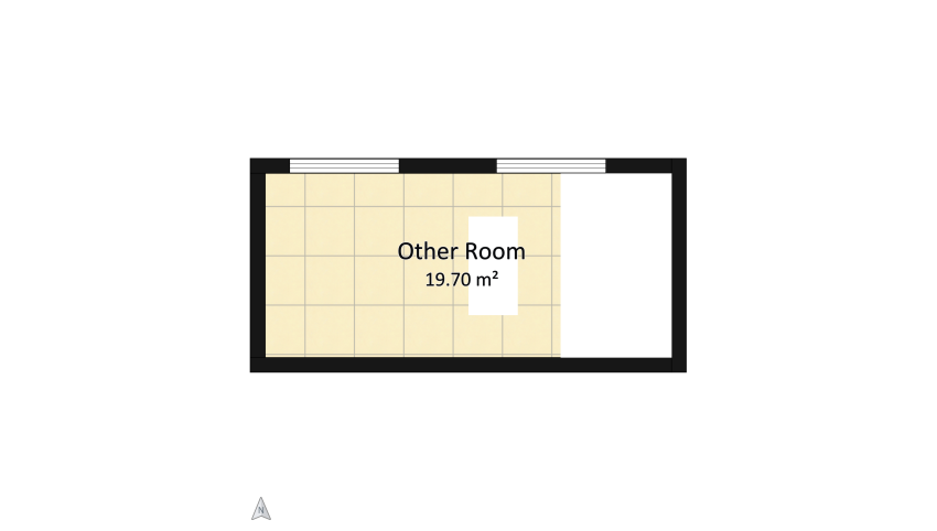 Empty Room Challenge Lounge and Loft floor plan 58.64