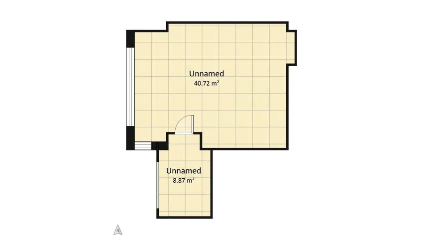 Japandi Living room floor plan 49.59
