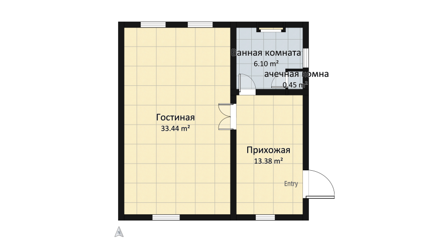 Гостиная для Елены СНТ СТРОИТЕЛЬ floor plan 106.87