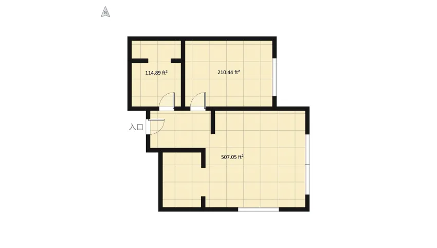 One-bedroom apartment  floor plan 86.44