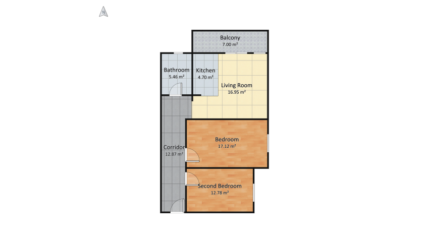 Too good for Airbnb - Flat floor plan 81.49