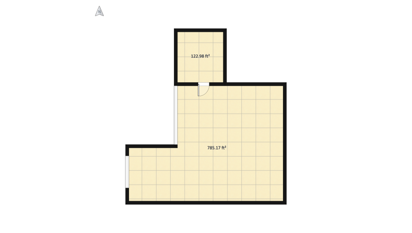 Studio appartment floor plan 84.38