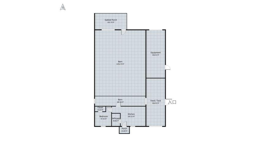 32x60 McMilk_Barn floor plan 264.47
