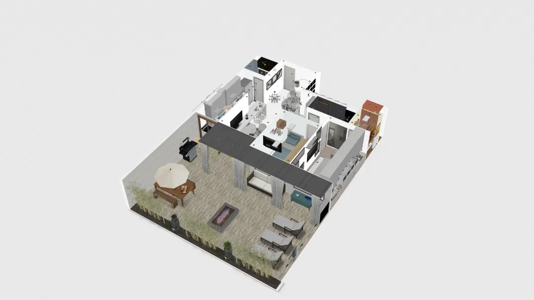 Apartment - Garden - Botafogo - Rio de Janeiro 3d design renderings