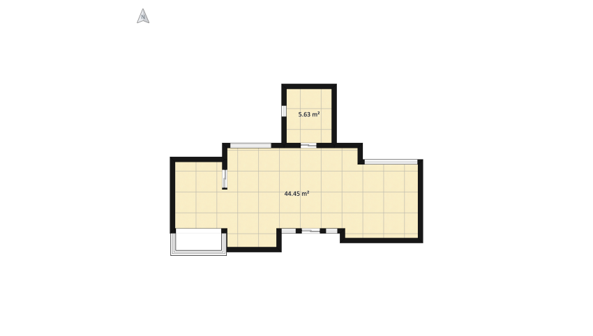 Small appartment floor plan 55.71