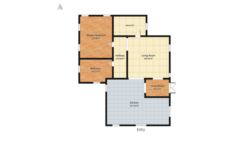 2 Bedroom Home with Nursery floor plan 184.02