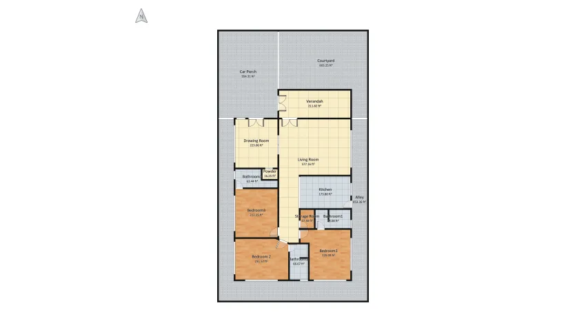 CDA F17 Housing Plan v4 (Three Bed) DD floor plan 411.67
