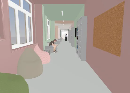 School corridor_copy Design Rendering